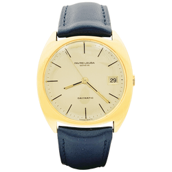 Watch Favre Leuba, yellow gold, leather.