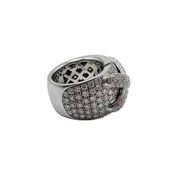 CHAUMET "Liens XL" Band Ring in white gold and diamonds