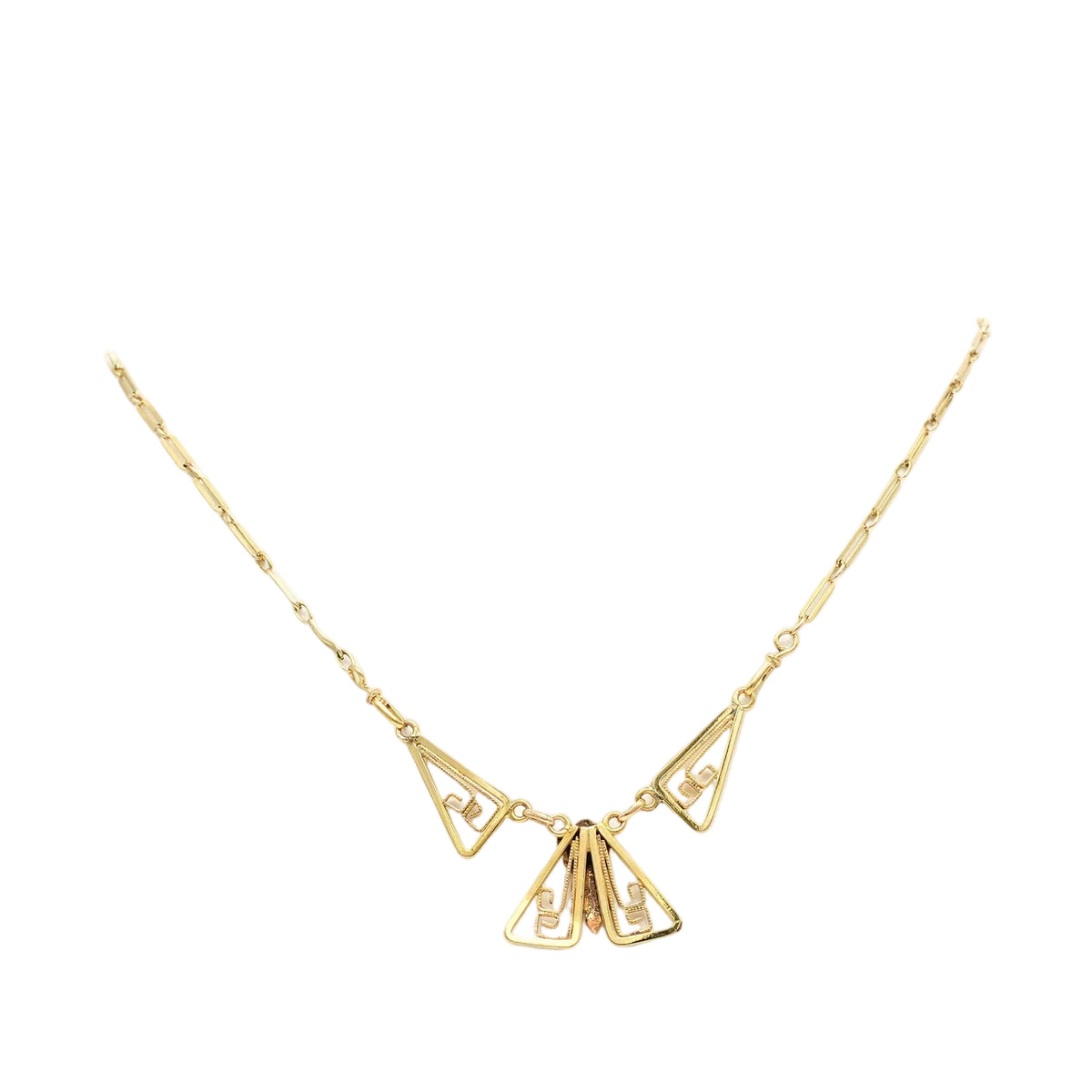 Art Deco Necklace in Yellow Gold