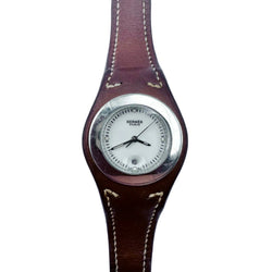 HERMÈS "Harnais" Watch in Leather and Steel