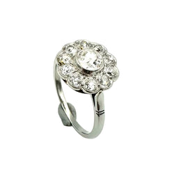 Daisy Ring in Platinum and Diamonds