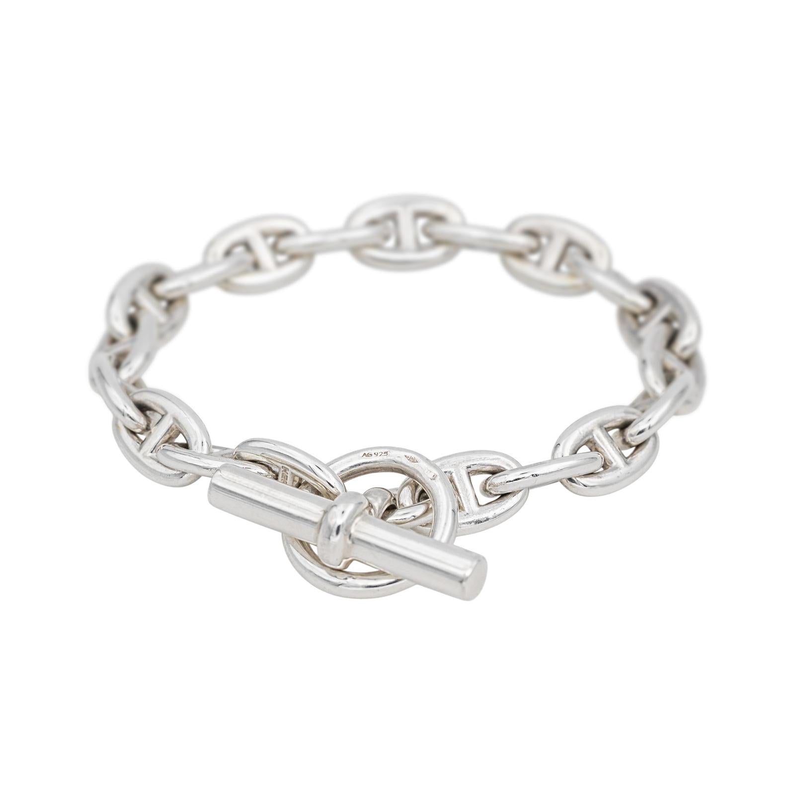 Hermès Bracelet  Chaîne d'ancre Argent