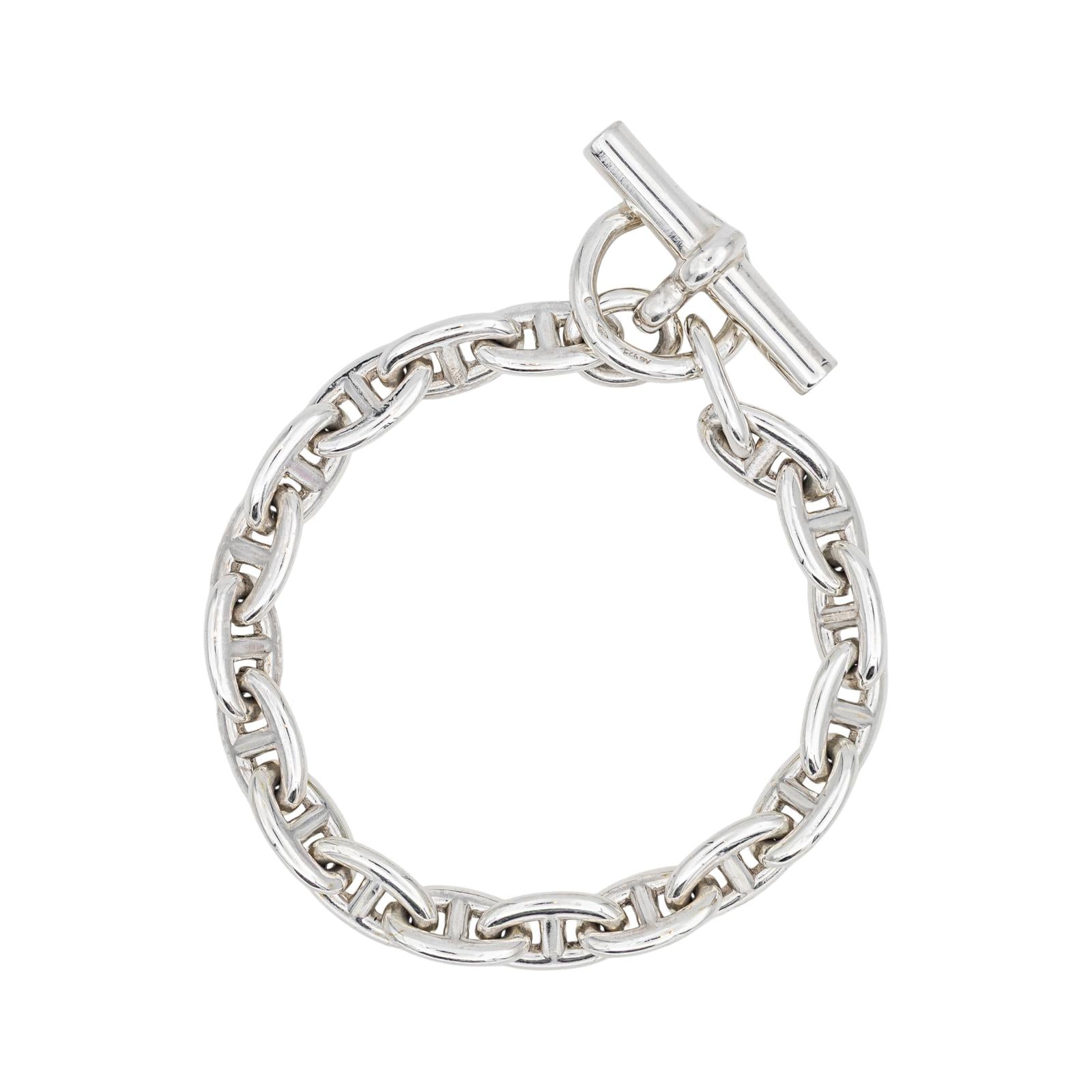 Hermès Bracelet  Chaîne d'ancre Argent
