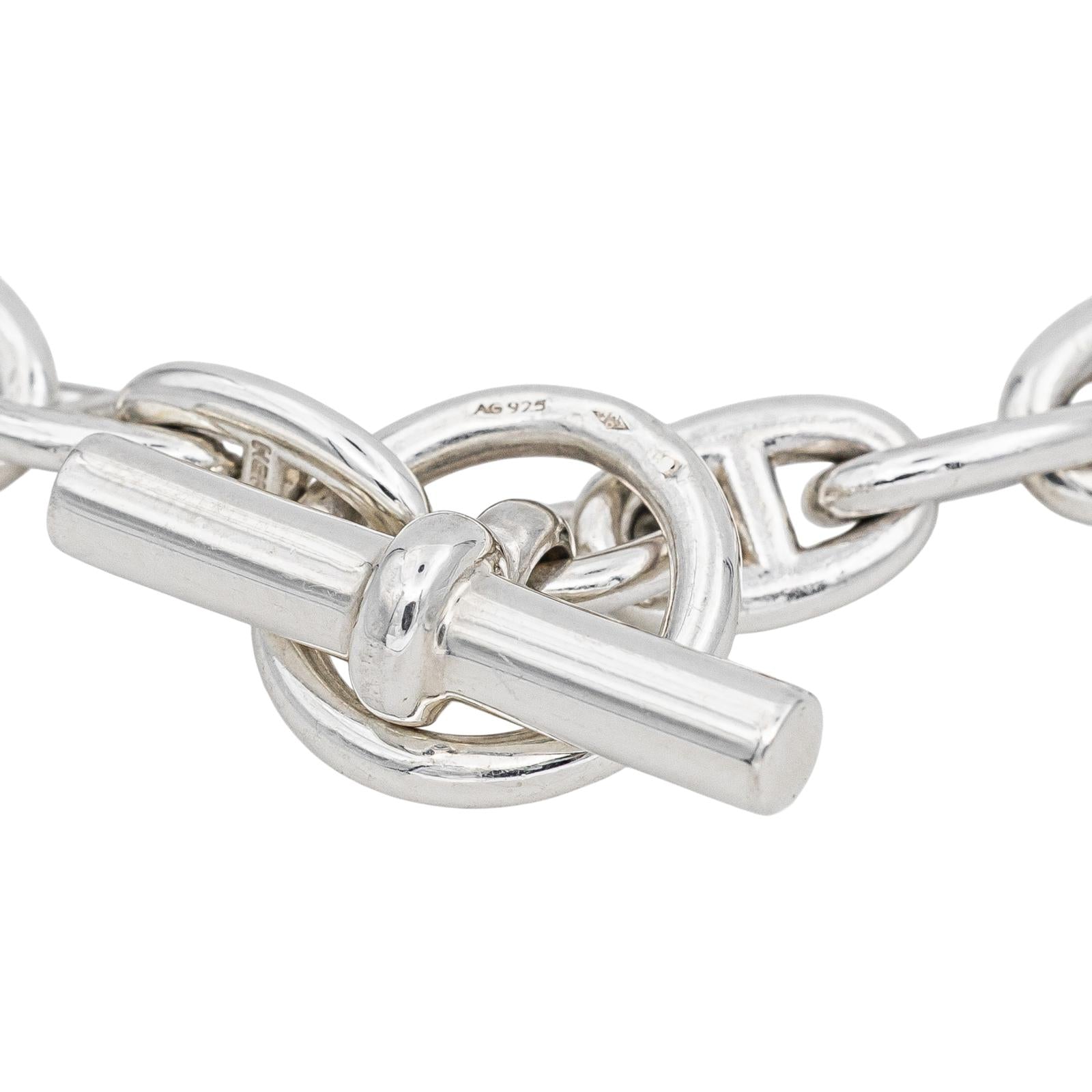 Hermès Bracelet  Chaîne d'ancre Argent