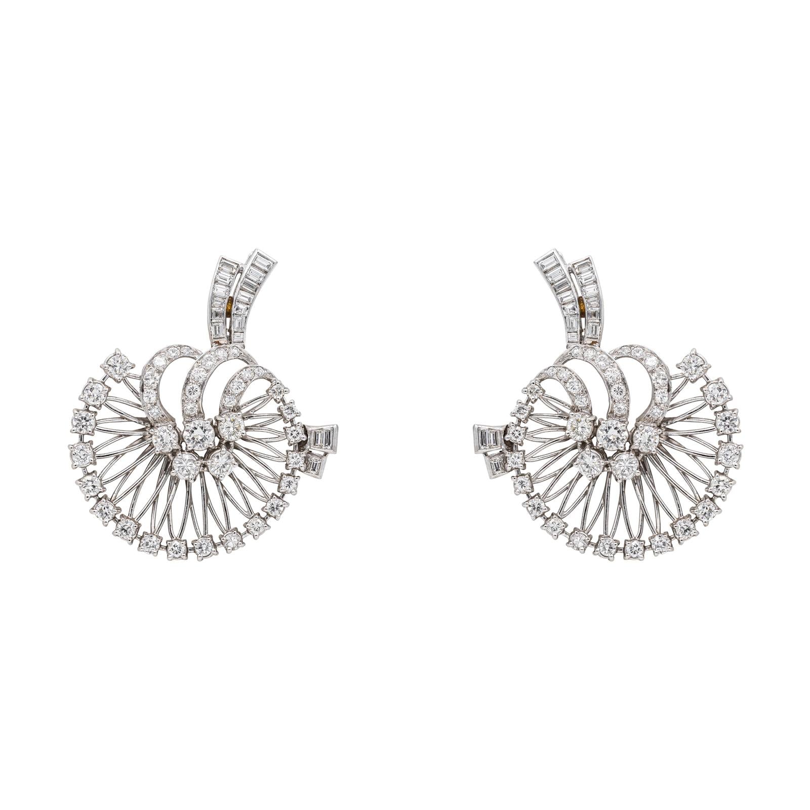 Boucles d'oreilles Or blanc Diamant