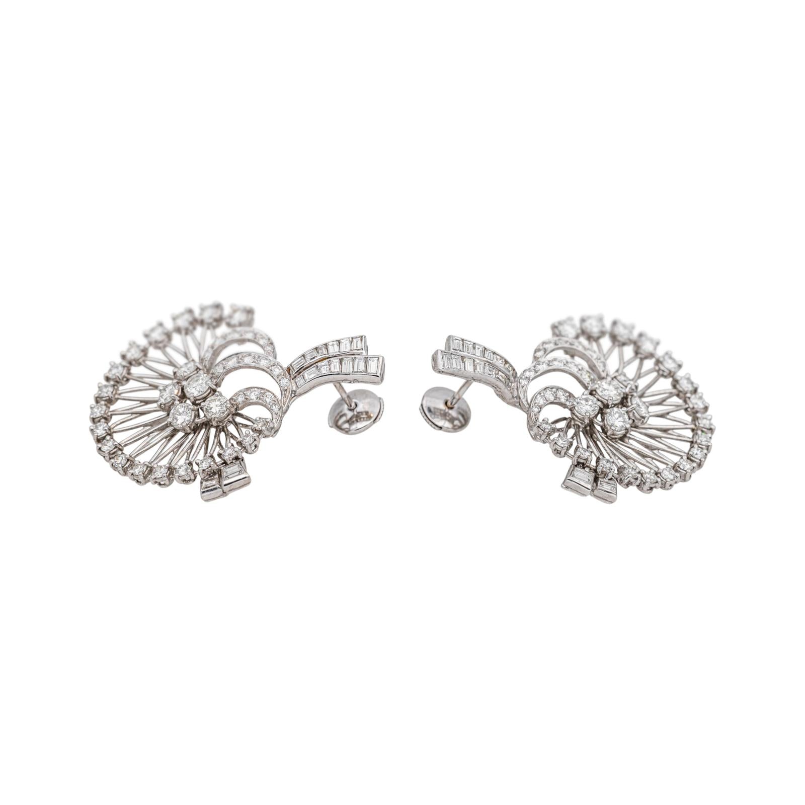 Boucles d'oreilles Or blanc Diamant