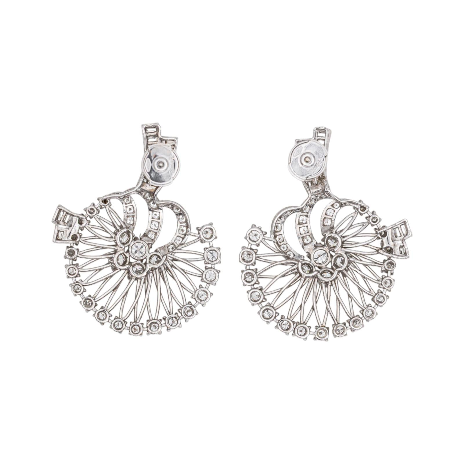 Boucles d'oreilles Or blanc Diamant