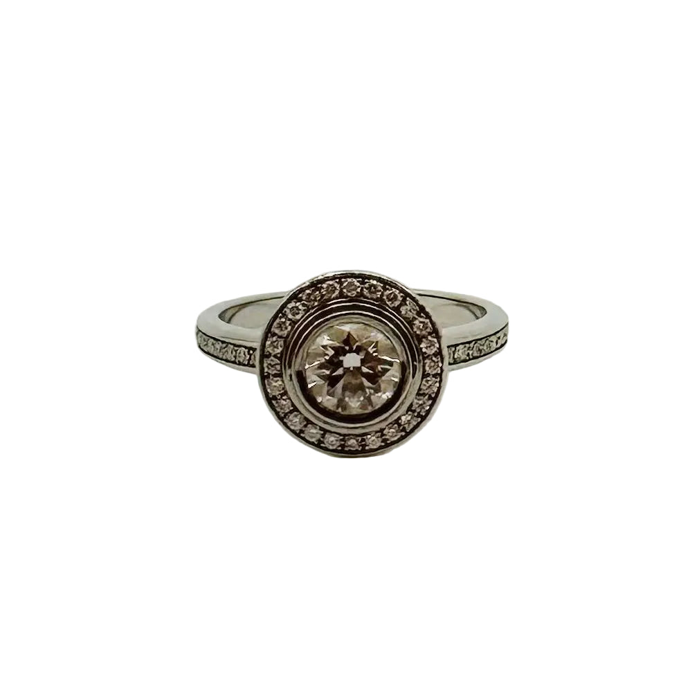 CARTIER "Cartier d'Amour" Ring in platinum and diamonds