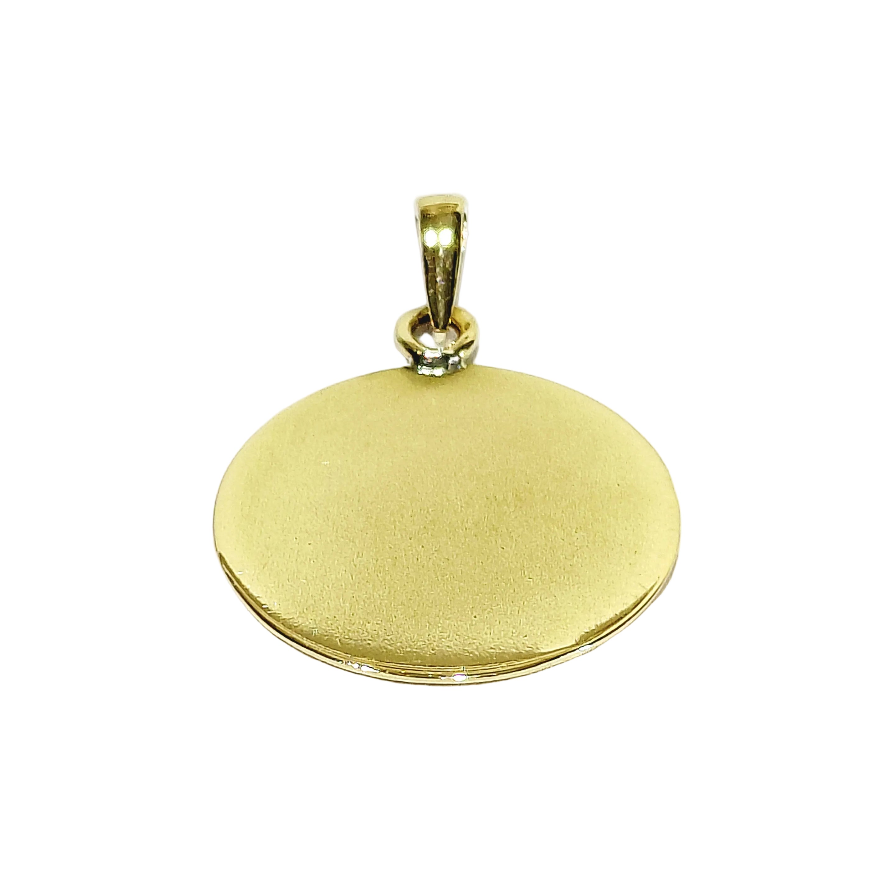 AUGIS Medal in yellow gold, rubies, and diamonds