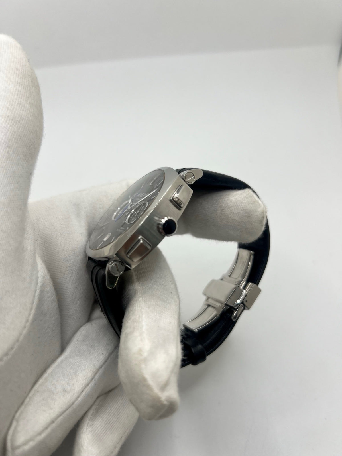 CHAUMET "Dandy" Watch in Steel and Leather
