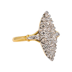 Bague  Marquise  Or jaune Diamant 