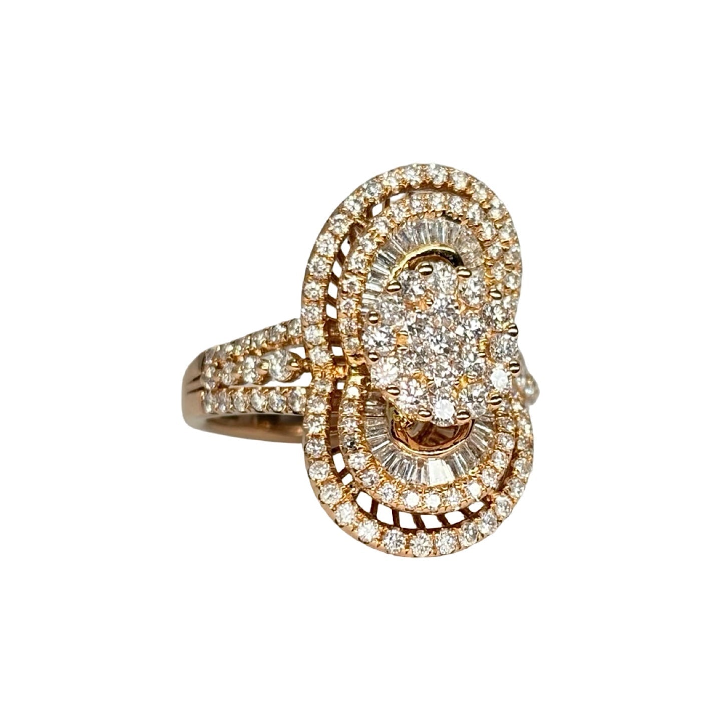 Rose Gold and Diamond Pave Ring