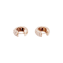 WEMPE Hoop Earrings in Rose gold and Diamonds