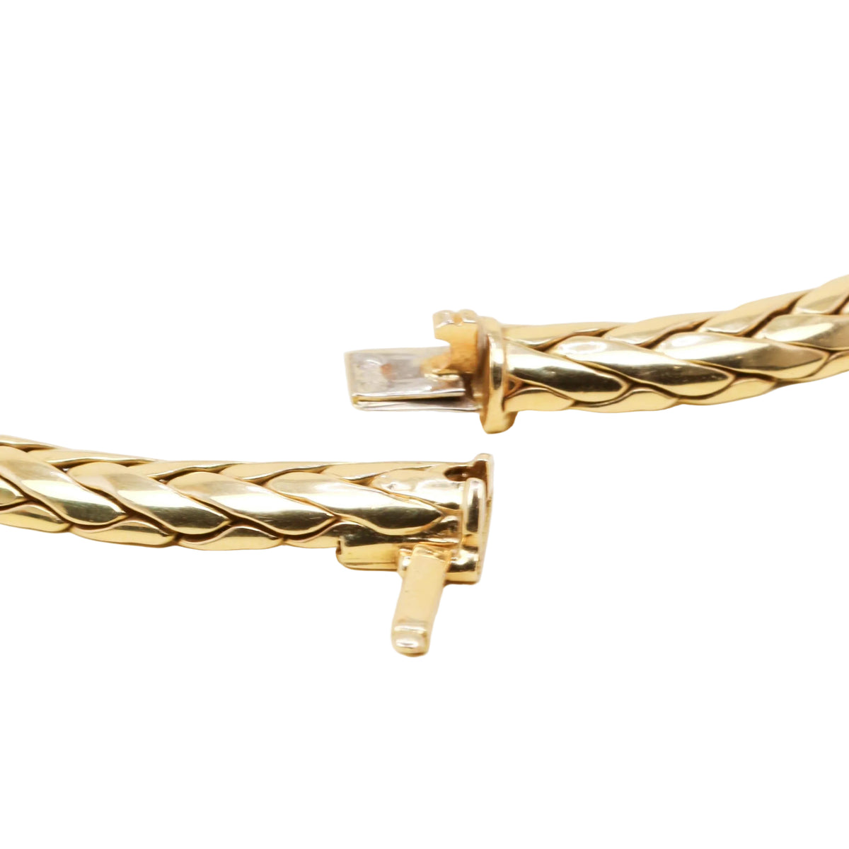 GAY FRÈRES Link Necklace in Yellow Gold and Diamonds