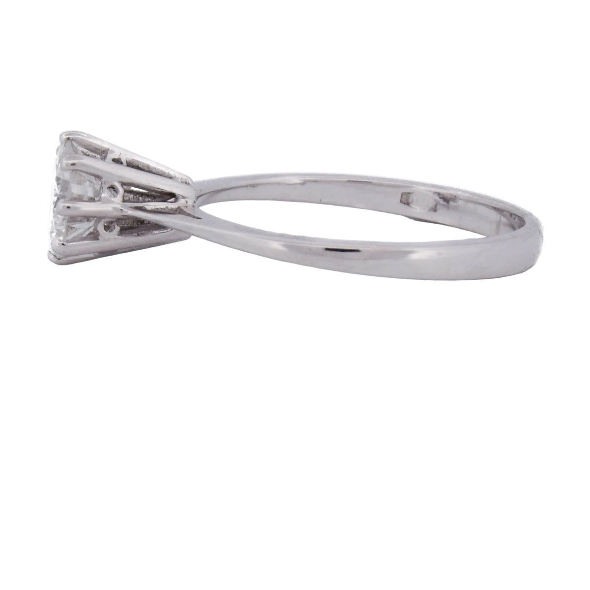 White Gold Solitaire Ring with a Diamond