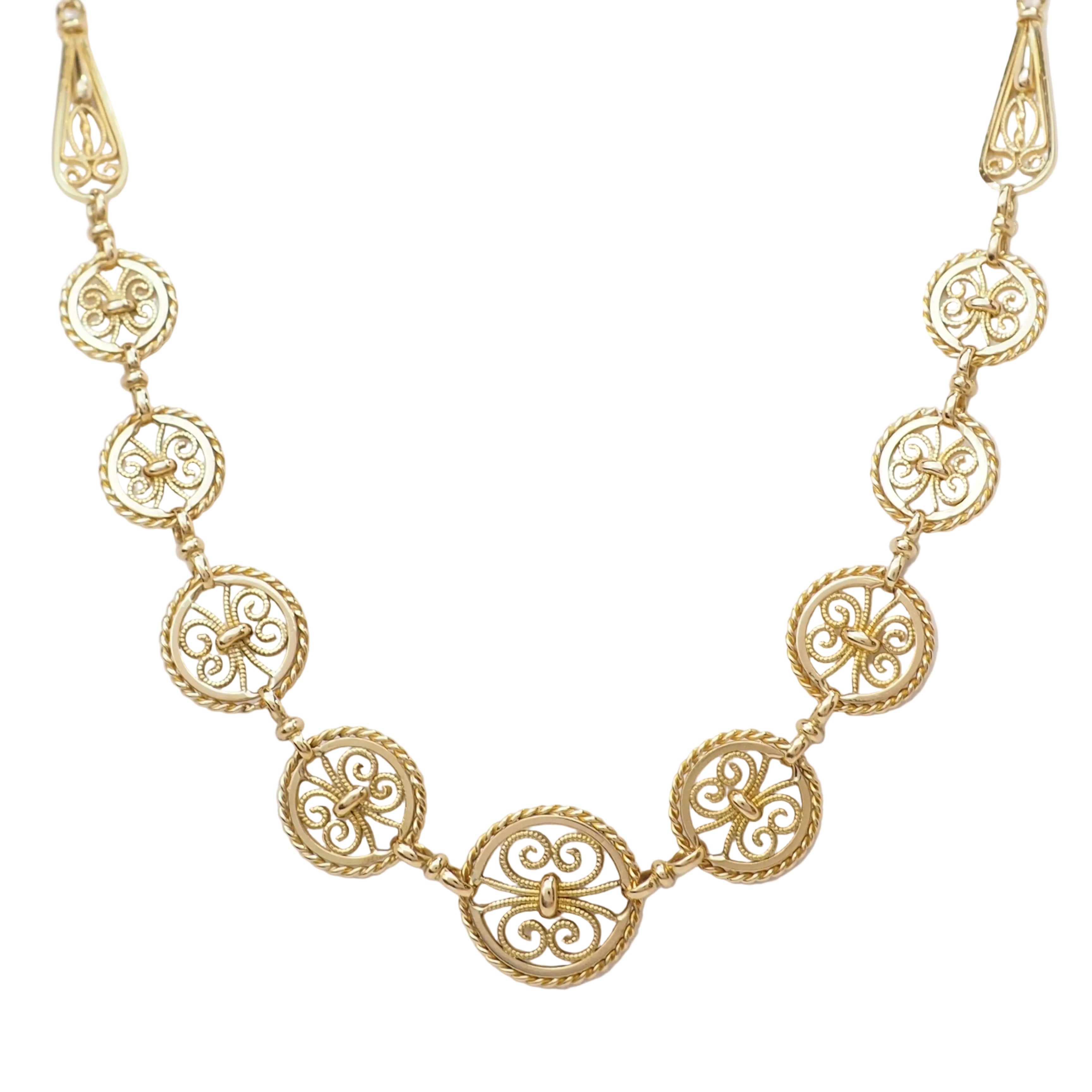 Drapery Necklace in Yellow Gold
