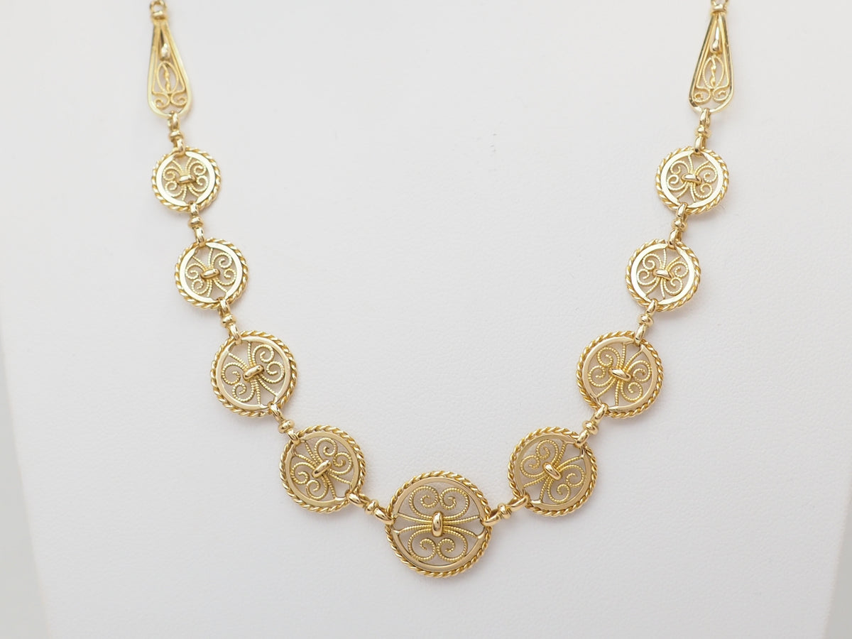 Collier Draperie en or jaune