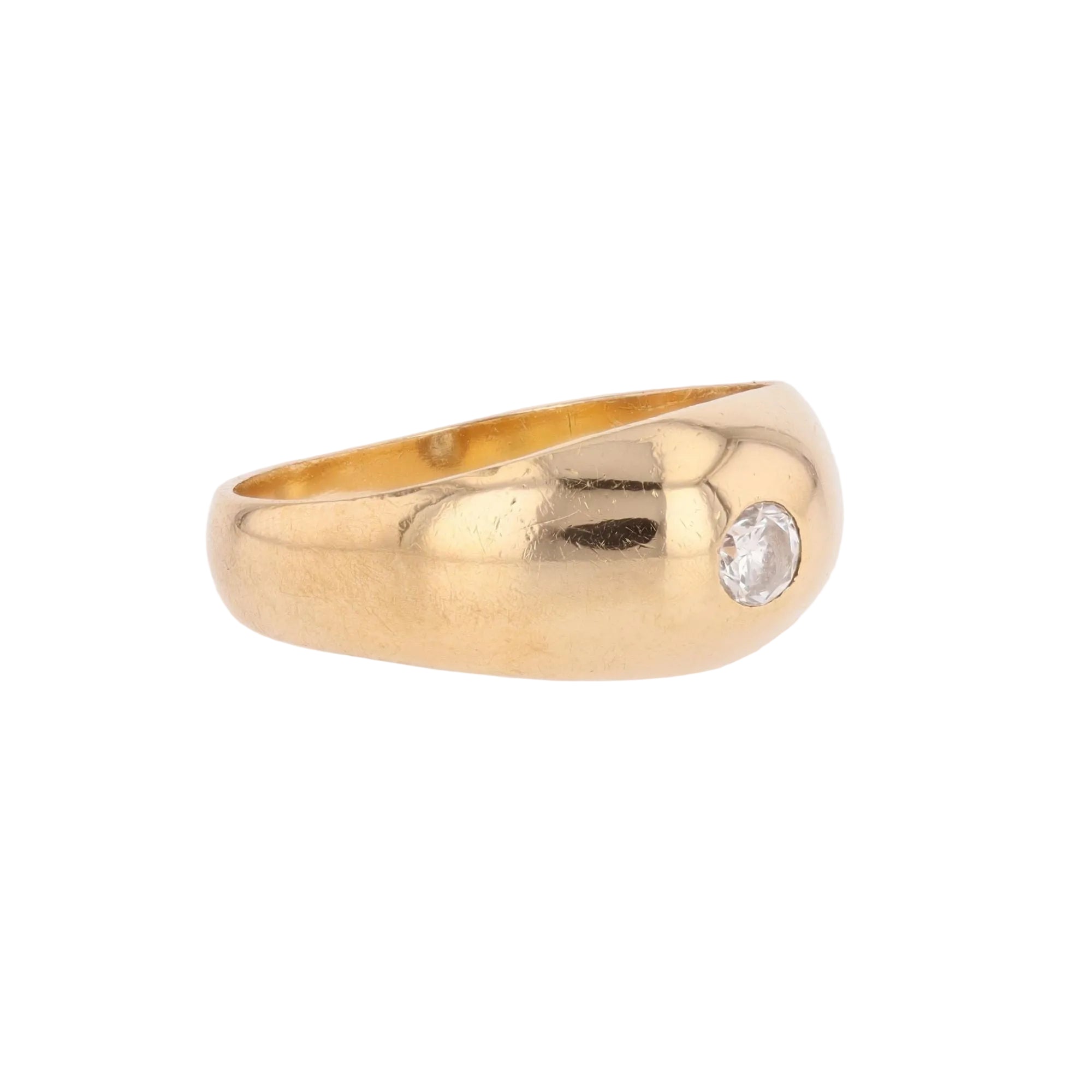 Yellow gold and diamond Bangle Ring