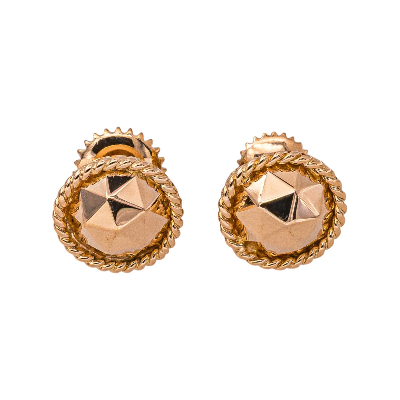 Boucles d'oreilles  Puces  Or rose