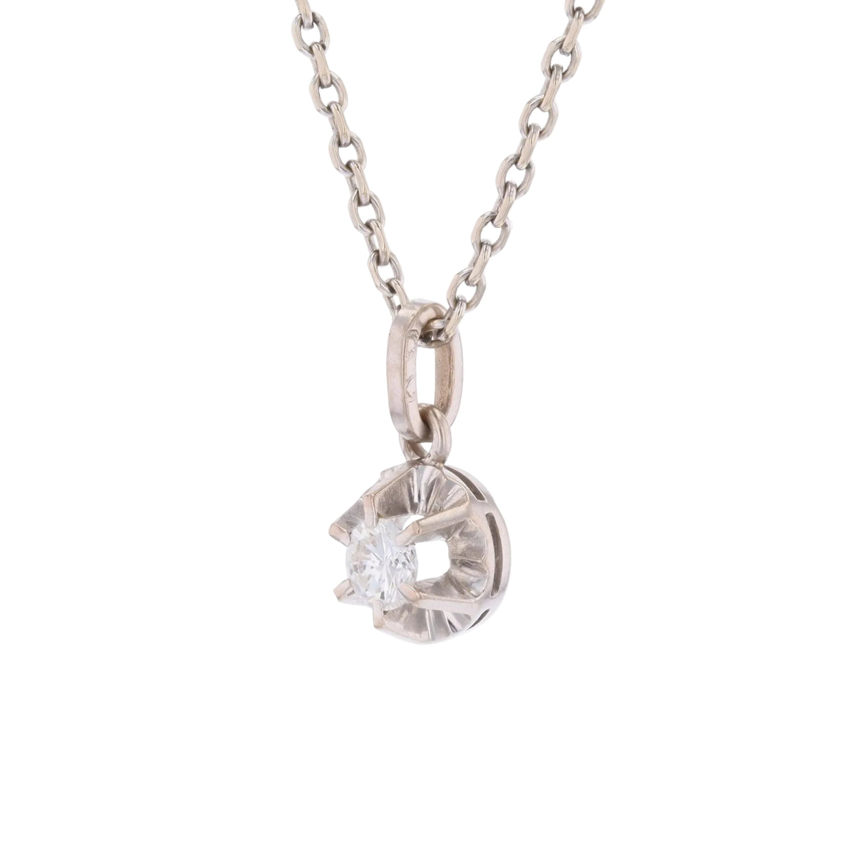 Pendentif en or blanc et diamant