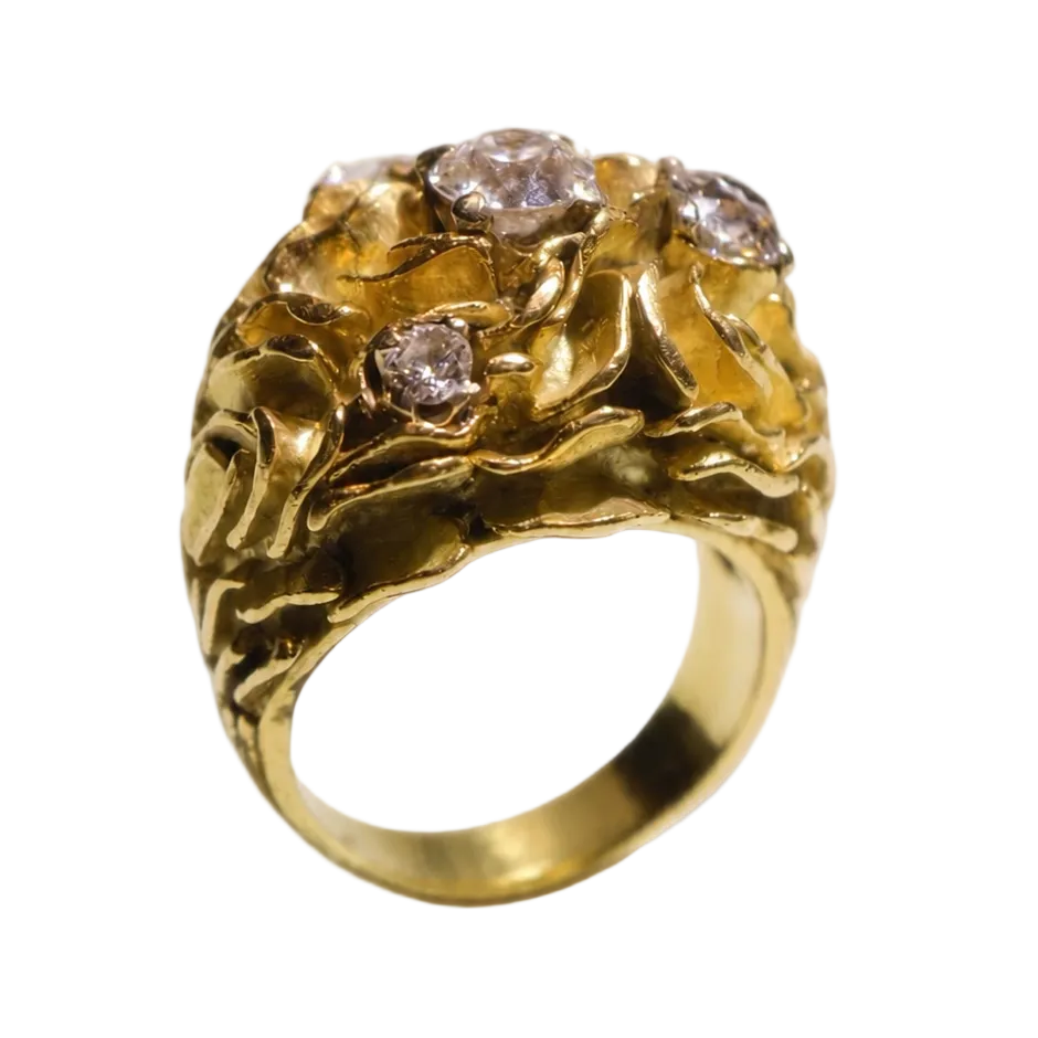 Yellow Gold and Diamond Cocktail Ring