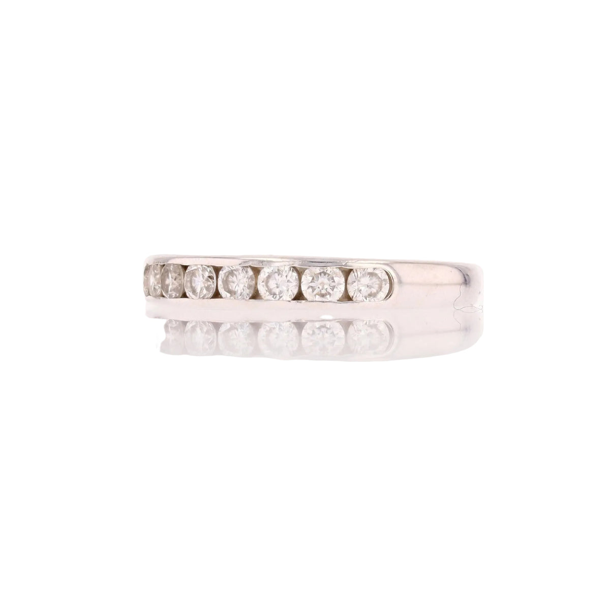 White Gold and Diamond Wedding Band