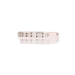 White Gold and Diamond Wedding Band