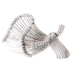White Gold and Diamond Brooch