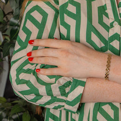 Yellow Gold Rice-Grain Link Bracelet