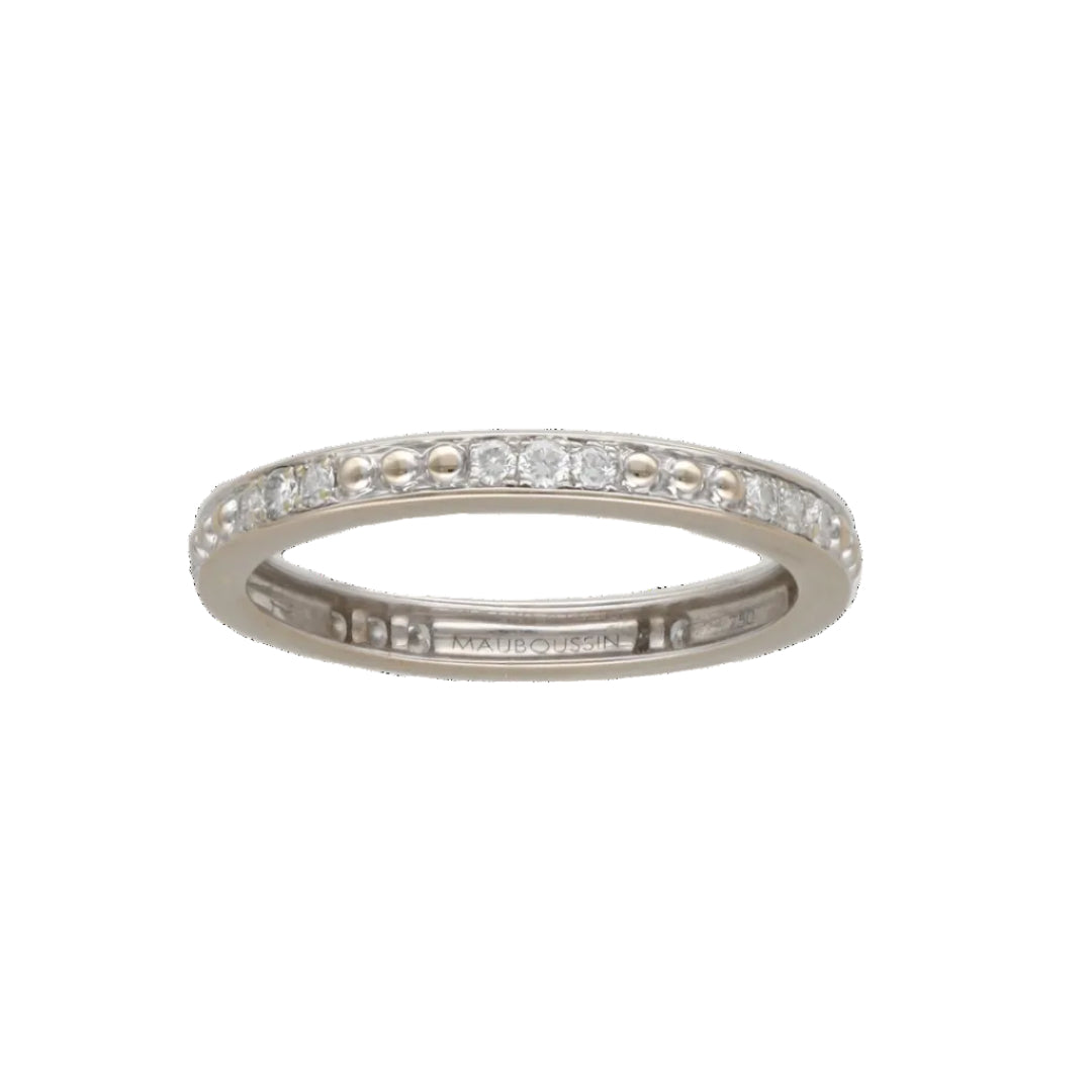 Bague Alliance MAUBOUSSIN en or blanc et diamants