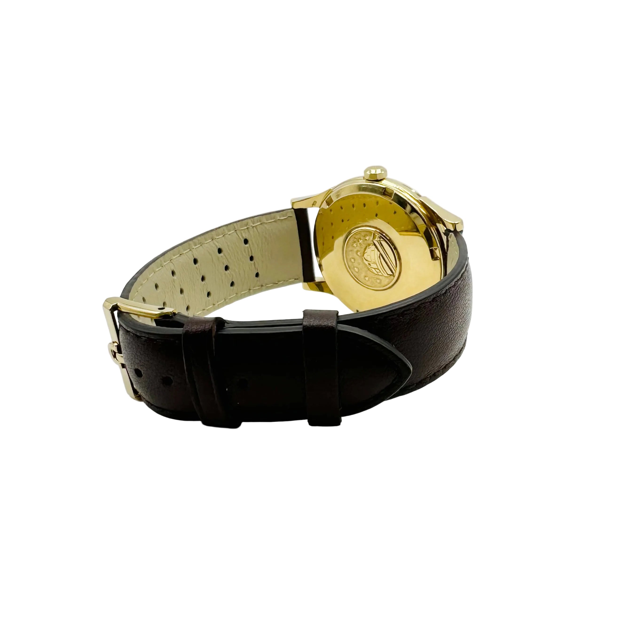 OMEGA "Constellation" Watch in Yellow gold and leather