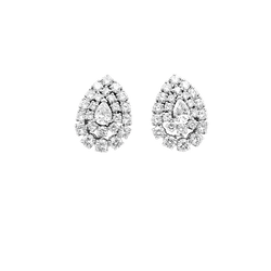 BOUCHERON Clip-On Earrings in white gold, Platinum, and Diamonds