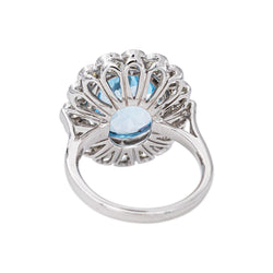Bague Pompadour Or blanc Topaze