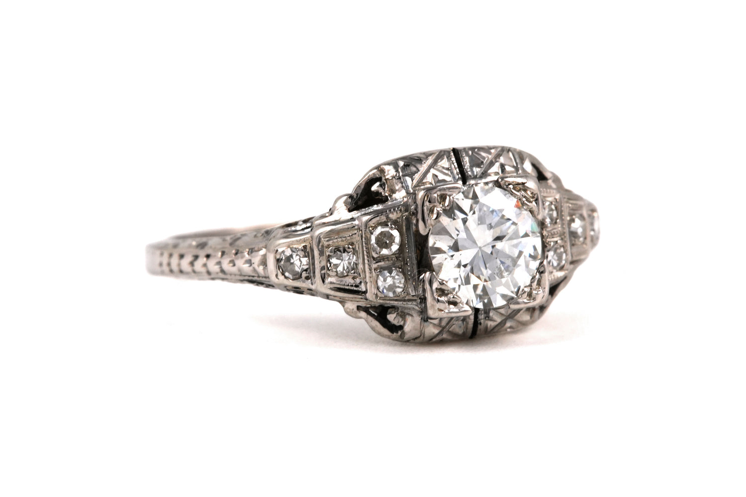 White Gold and Diamond Ring