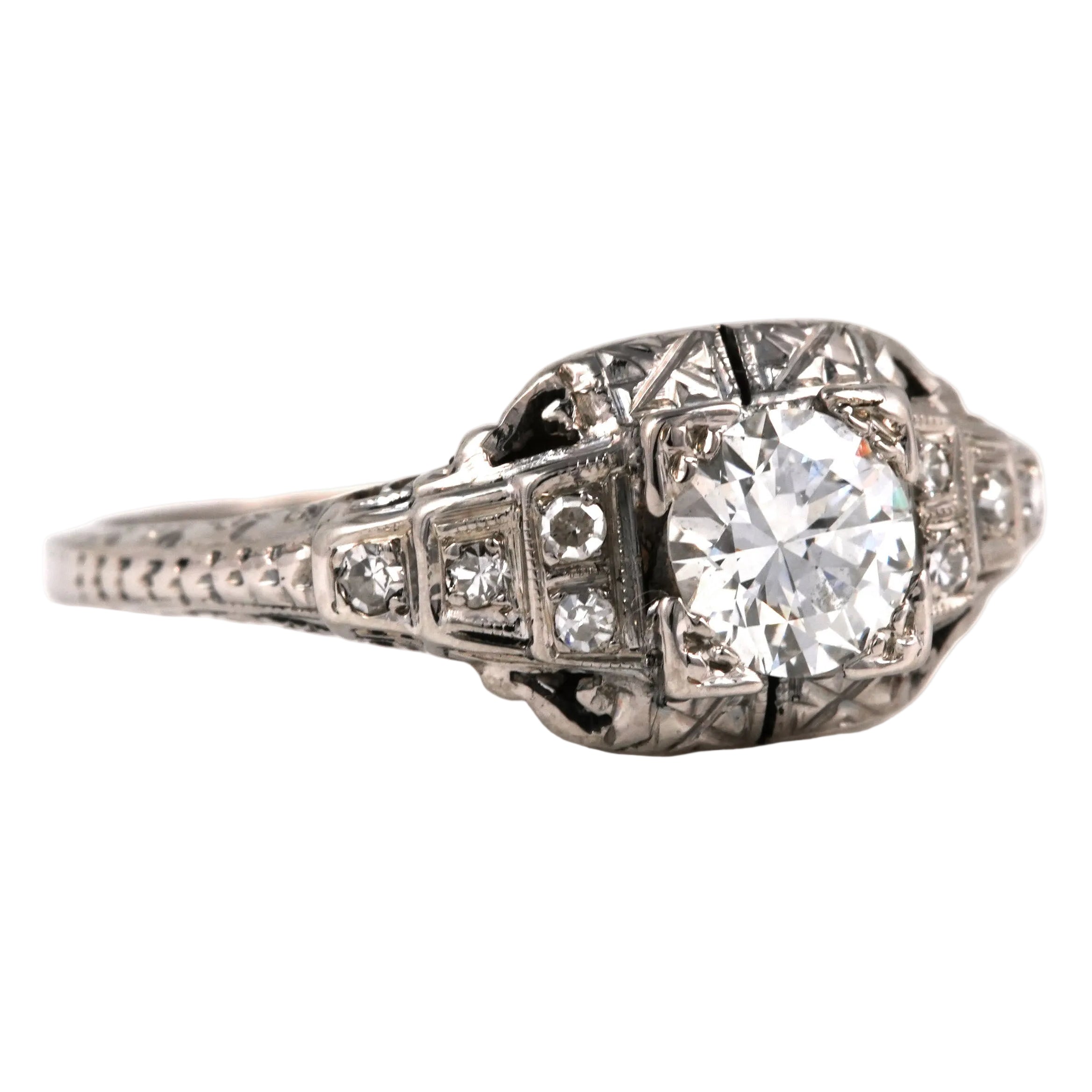 White Gold and Diamond Ring