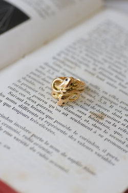Yellow gold, Rose gold, and Ruby Bangle Ring