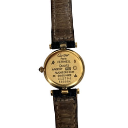 CARTIER "Must de Cartier" Watch in Vermeil and Leather