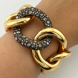 POMELLATO "Tango" Bracelet in Yellow Gold and Diamonds