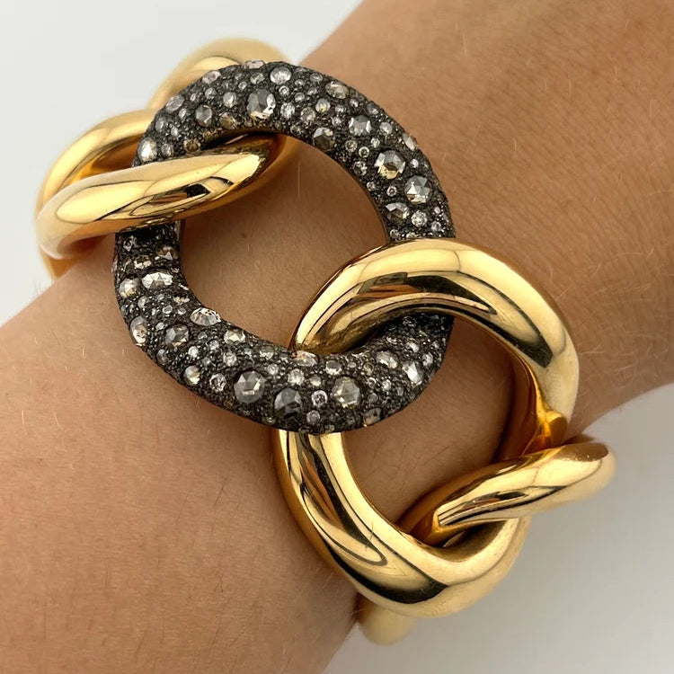 POMELLATO "Tango" Bracelet in Yellow Gold and Diamonds