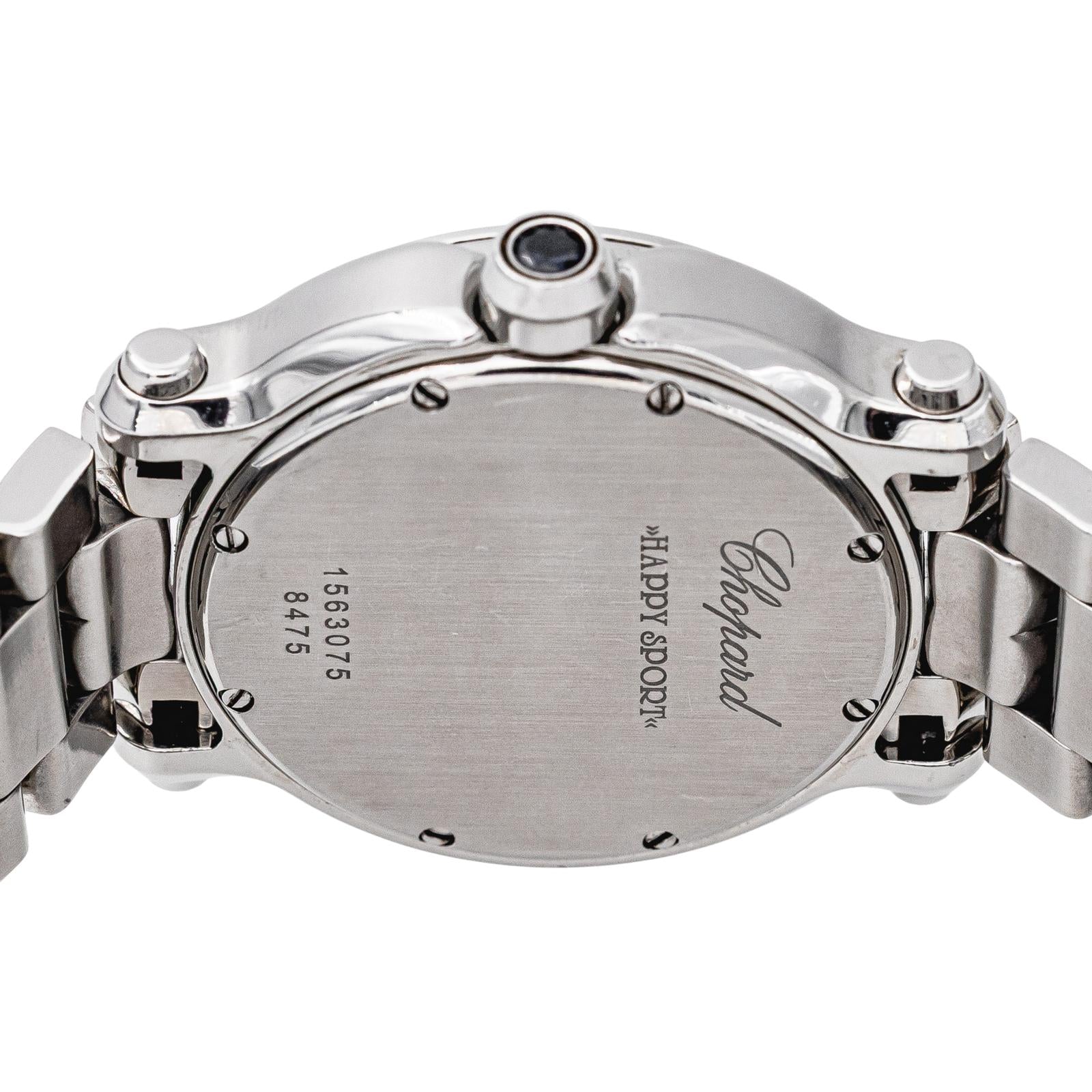 Chopard Happy Sport Watch, Stainless Steel with Diamonds