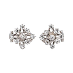 Boucles d'oreilles Clips Or blanc Diamant