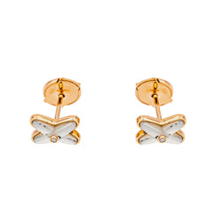 Chaumet Boucles d'oreilles Jeux de liens Or rose Diamant