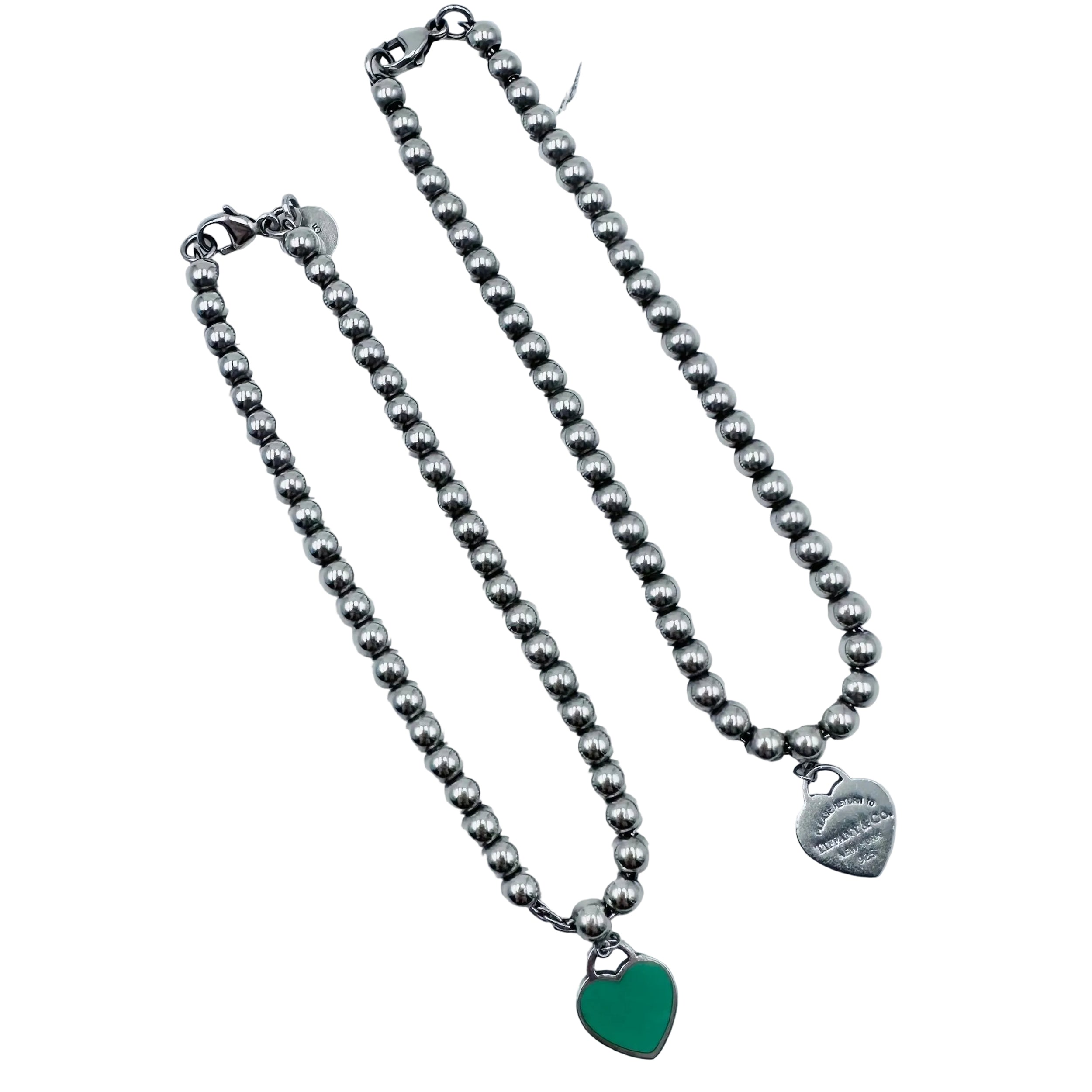 TIFFANY & CO. "Return to Tiffany" Silver and Enamel Pearl Bracelet