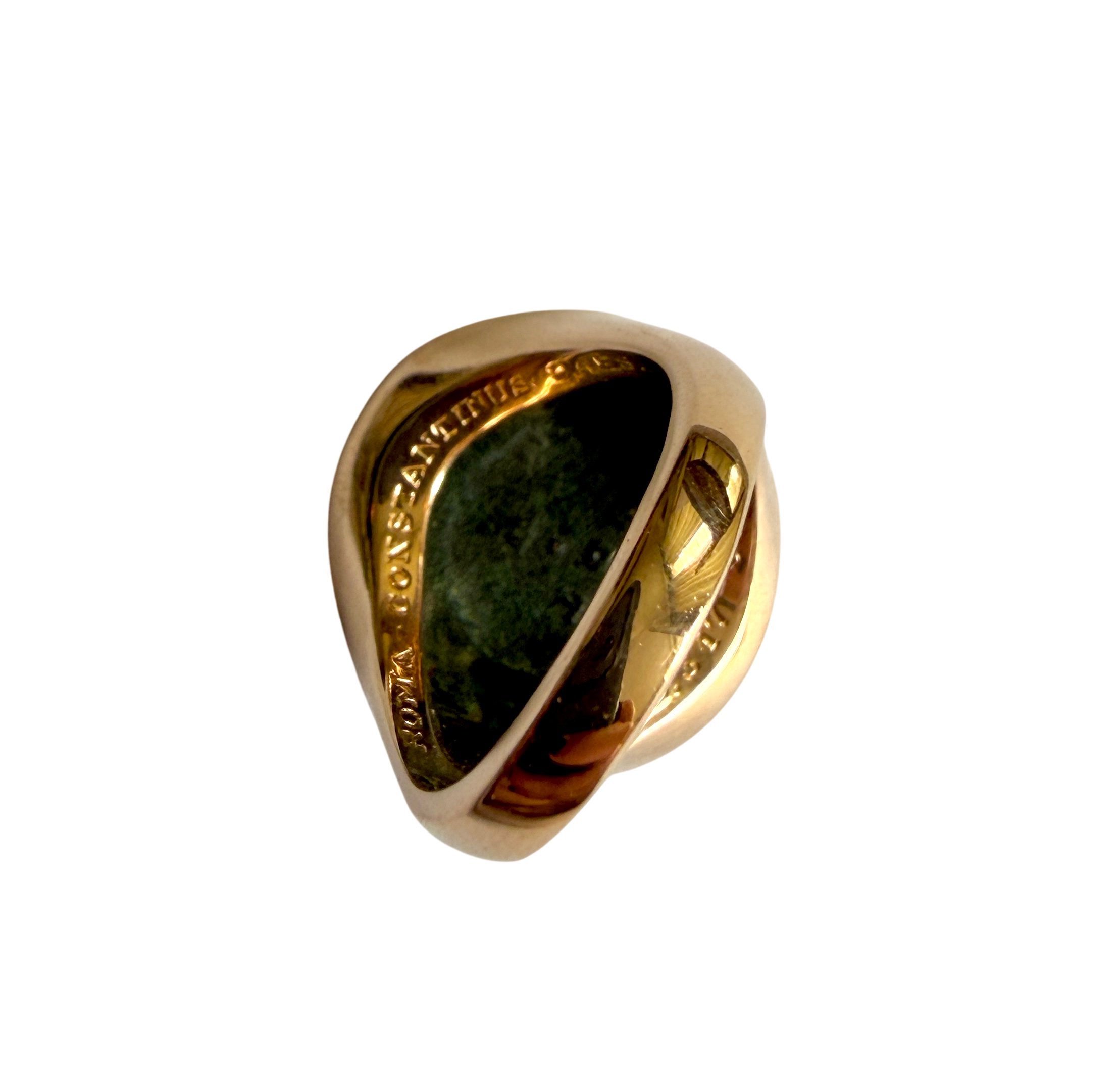 BULGARI "Monete" Signet ring in Rose gold and Bronze