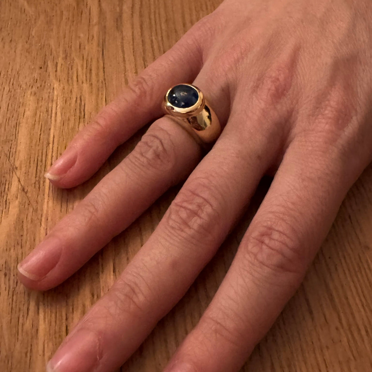 Ring yellow gold rush and tanzanite
