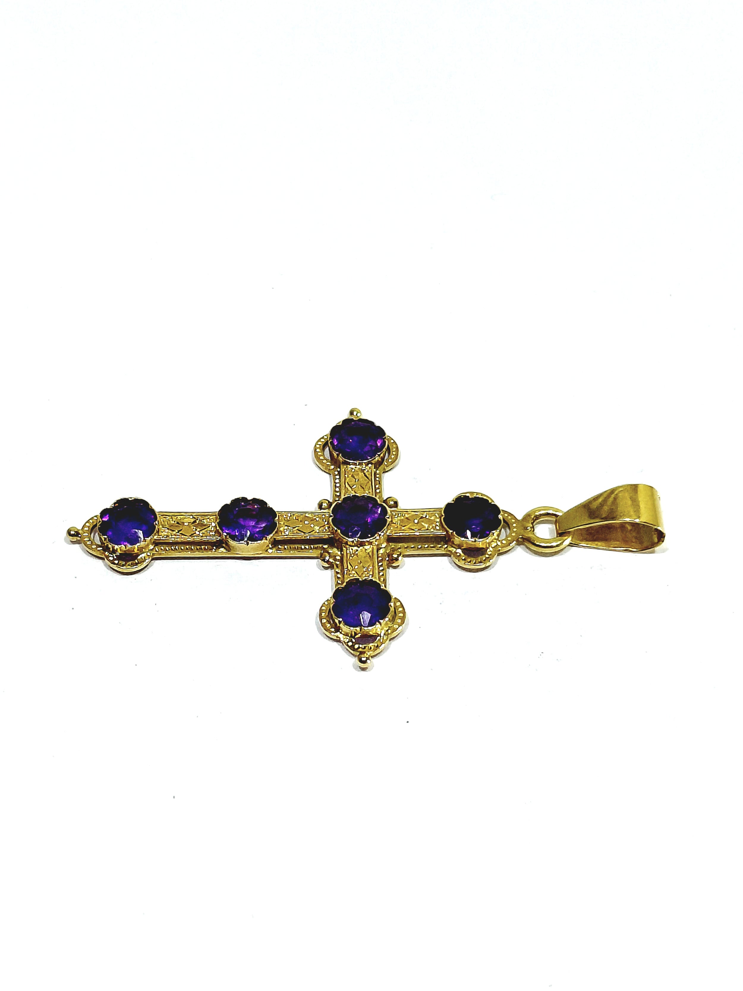 Gold and Amethyst Cross