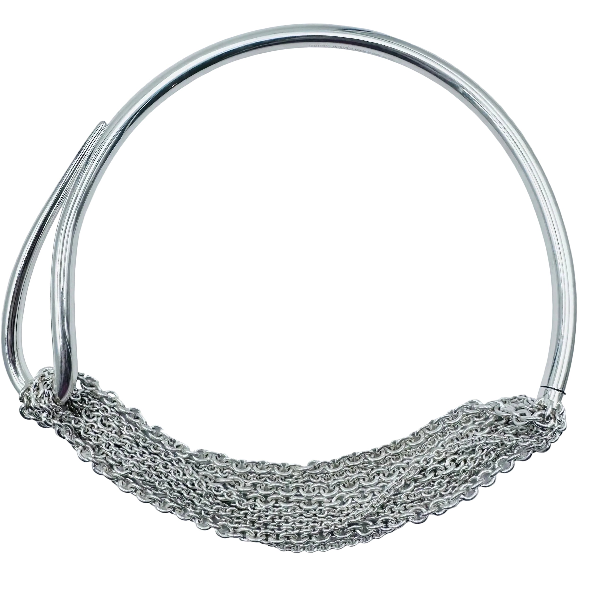 HERMÈS "Licol" Necklace in Silver