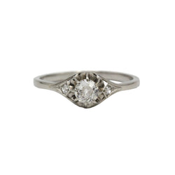 Platinum and Diamond Solitaire Ring