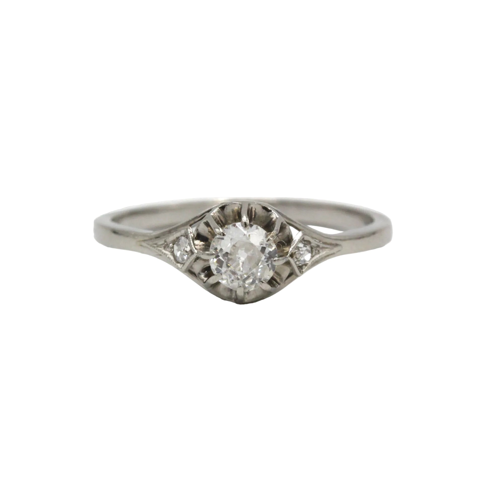 Platinum and Diamond Solitaire Ring
