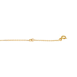 Yellow Gold Forçat Link Necklace with Sapphire